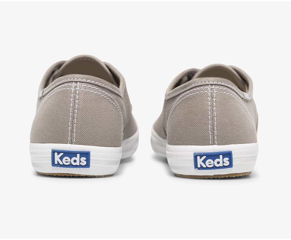 Πανινα Παπουτσια Γυναικεια - Keds Champion Organic Cotton Καμβας - Γκρι - NLUDQ5714